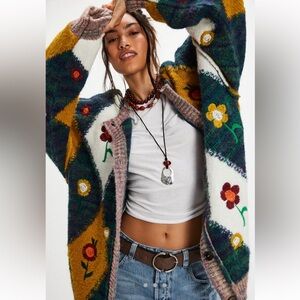 Free People Flower Petal Cardigan